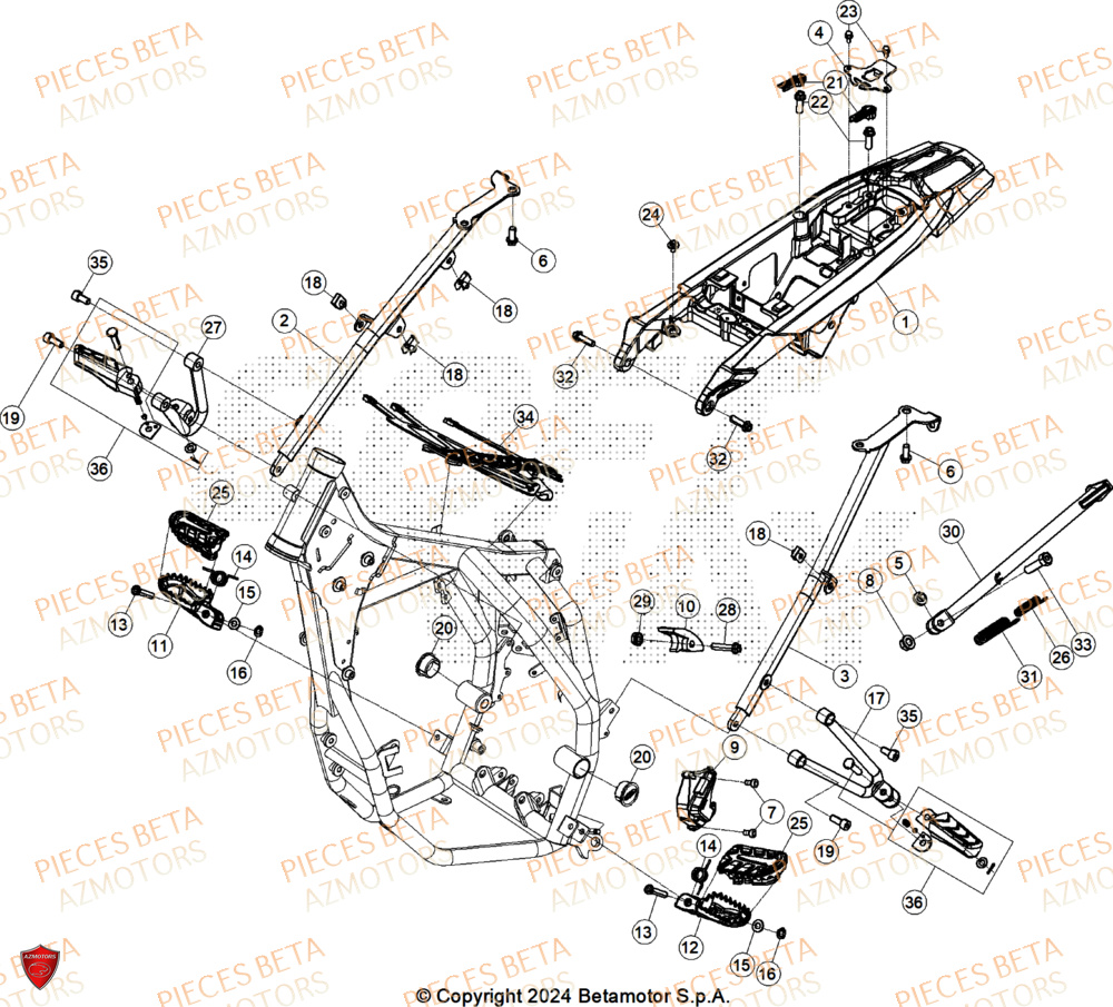 ACCESSOIRES DU CHASSIS pour MOTARD 125 4T T 2025