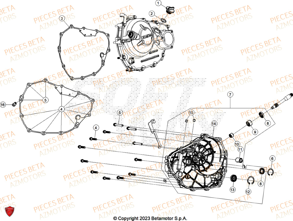 Couvercle Embrayage BETA Pièces BETA MOTARD RR 125 4T T 2025