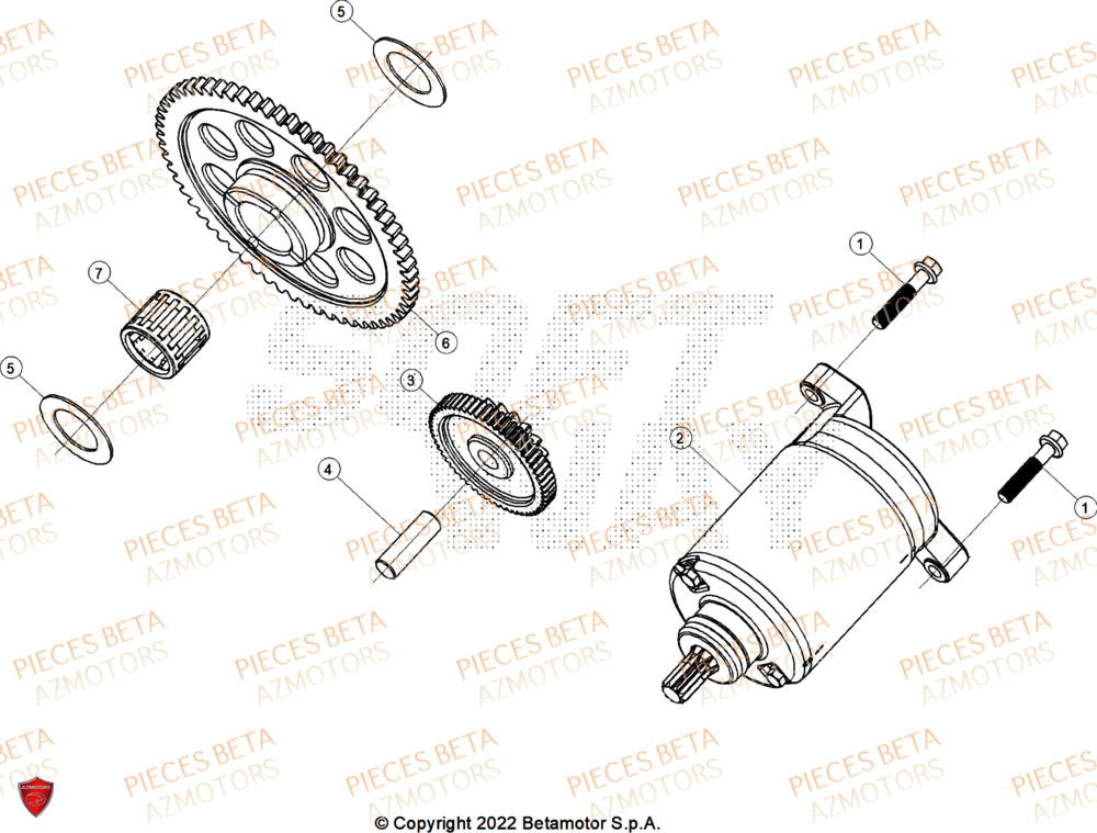 Demarreur BETA Pièces BETA MOTARD RR 125 4T T 2025