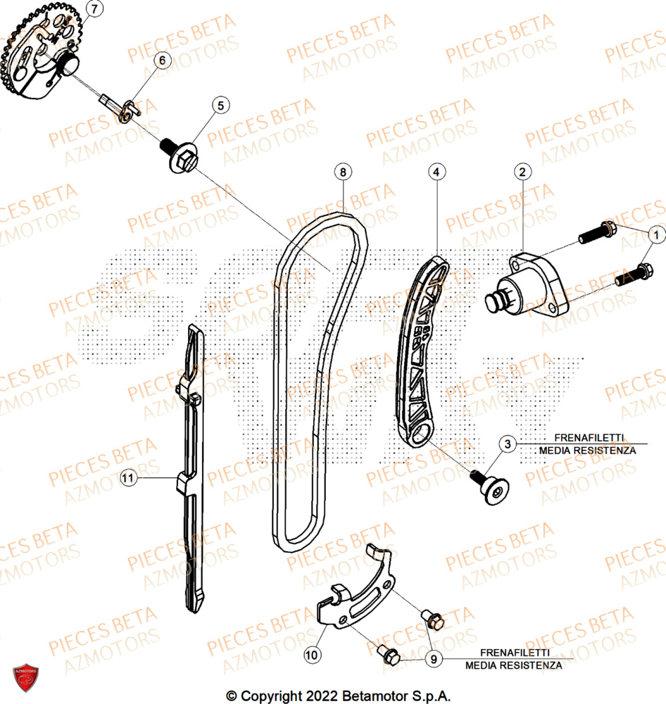 Distribution BETA Pièces BETA MOTARD RR 125 4T T 2025