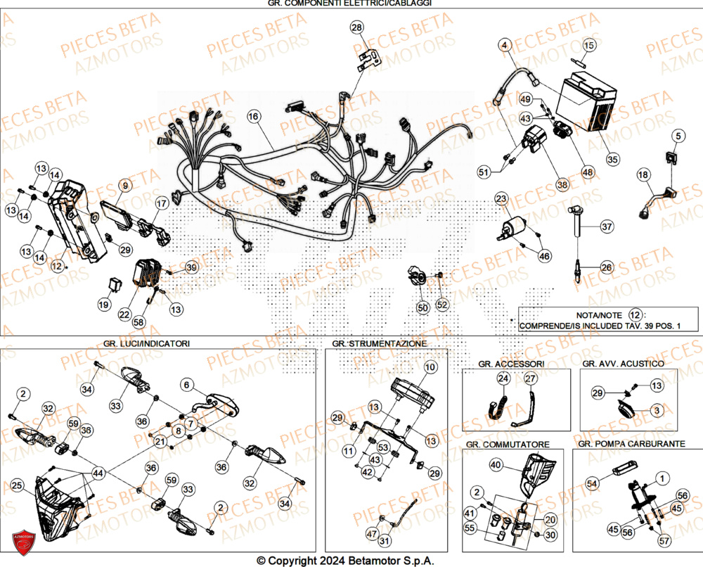 Equipement Electrique BETA Pièces BETA MOTARD RR 125 4T T 2025