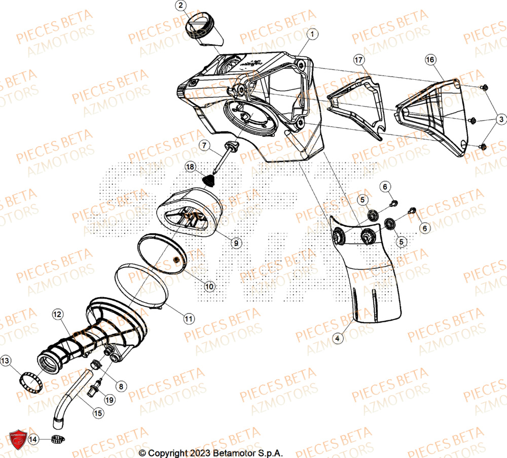 Filtre A Air BETA Pièces BETA MOTARD RR 125 4T T 2025