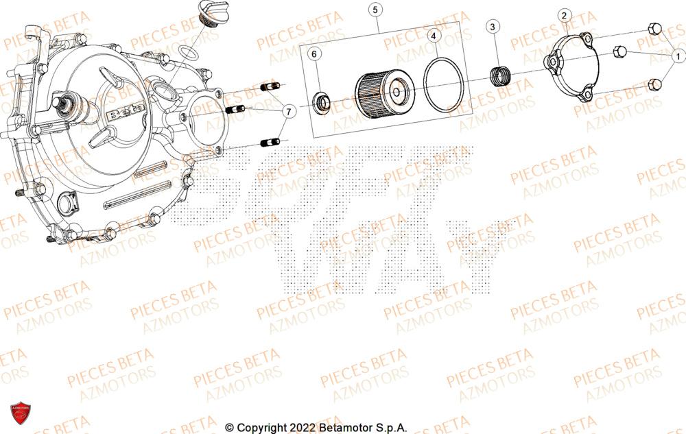 Filtre A Huile BETA Pièces BETA MOTARD RR 125 4T T 2025