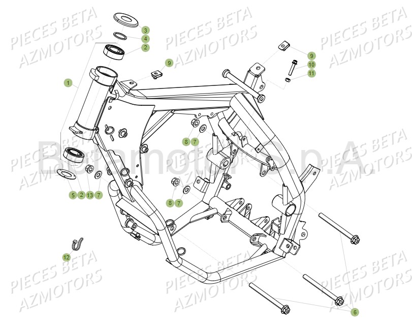 CHASSIS pour MOTARD 125 LC MY18