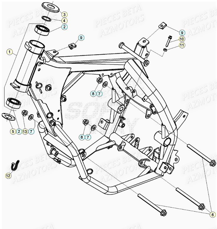 CHASSIS pour MOTARD 125 R LC MY20