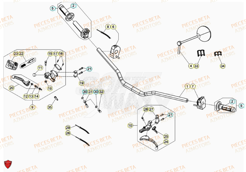 Guidon BETA BETA Motard STANDARD RR 2T 50 2023