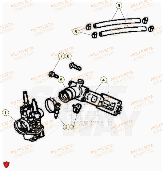 CARBURATEUR BETA MOTARD SPORT 50 2T 23