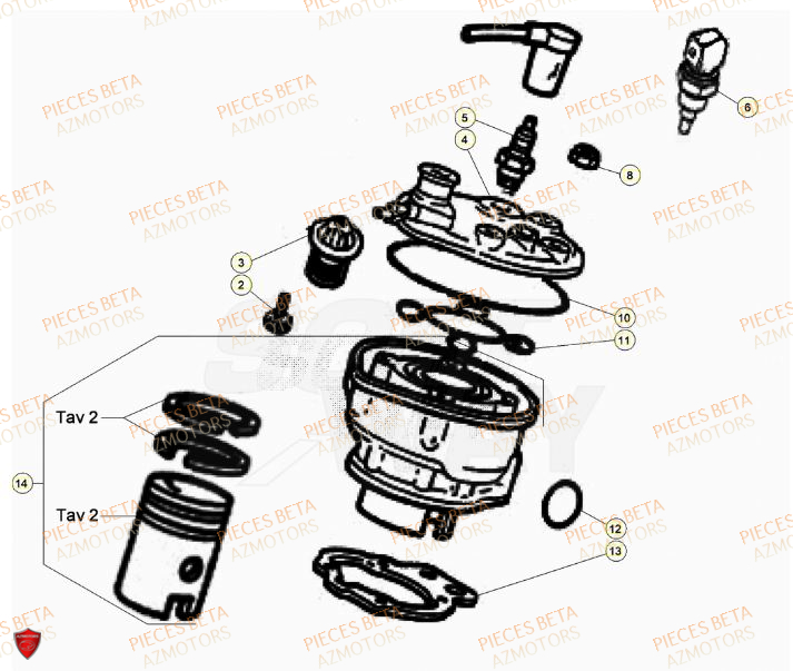 CYLINDRE BETA MOTARD SPORT 50 2T 23