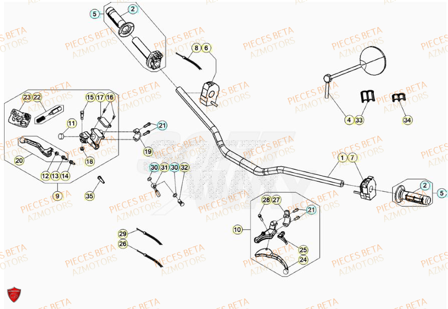 Guidon BETA BETA Motard SPORT 2T 50 2023