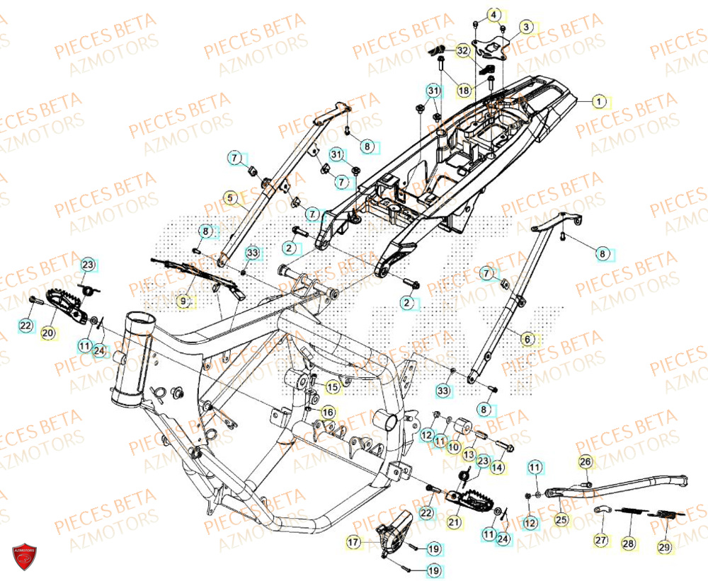 Accessoires Du Chassis BETA BETA Motard SPORT 2T 50 LS 2024
