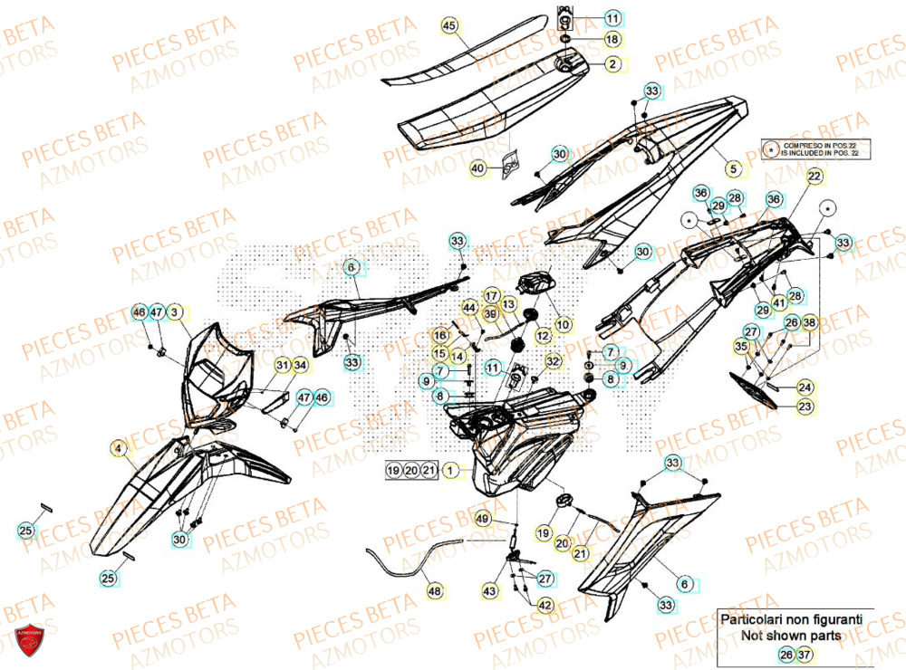 Carenages BETA BETA Motard SPORT 2T 50 LS 2024
