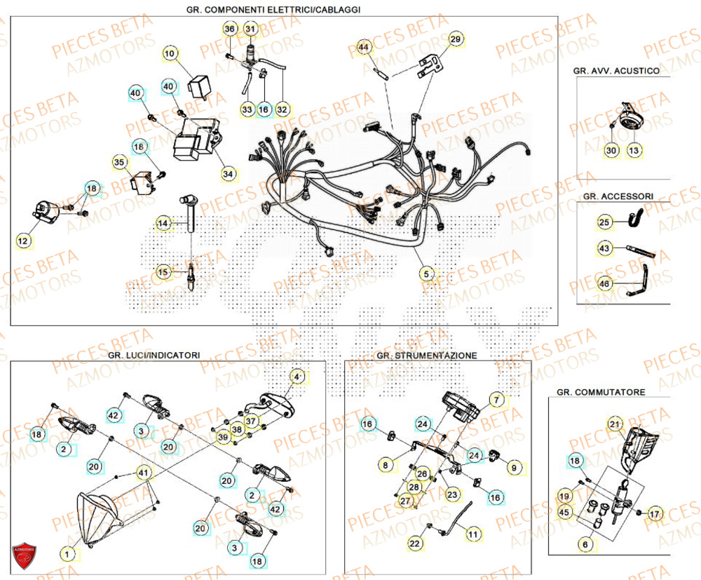 Equipement Electrique BETA BETA Motard SPORT 2T 50 LS 2024
