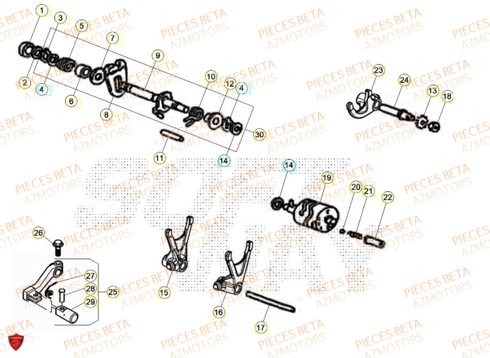 Selecteur De Vitesses BETA BETA Motard SPORT 2T 50 LS 2024
