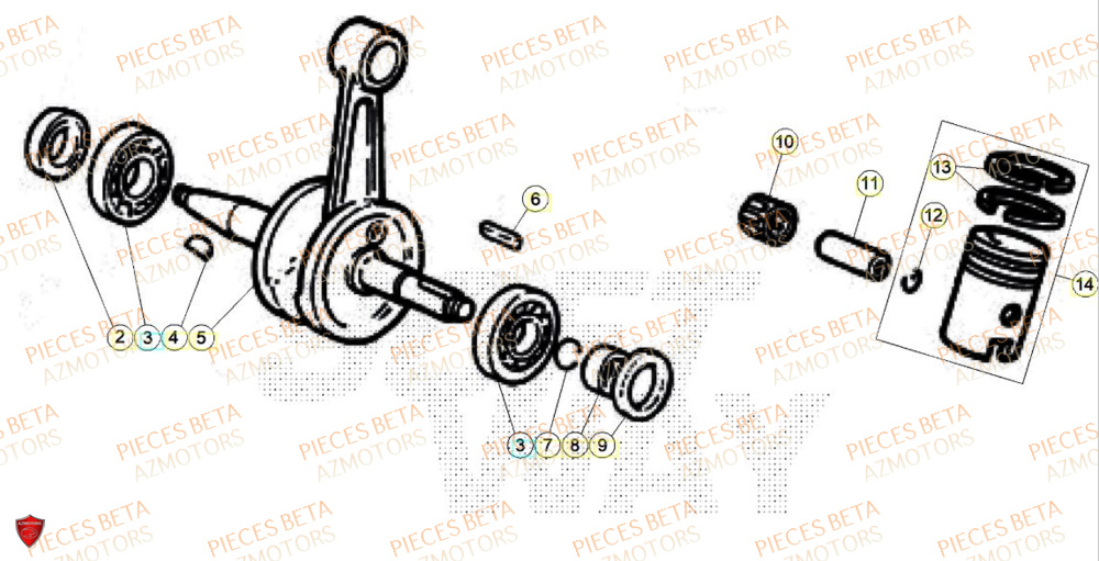 Vilebrequin BETA BETA Motard SPORT 2T 50 LS 2024
