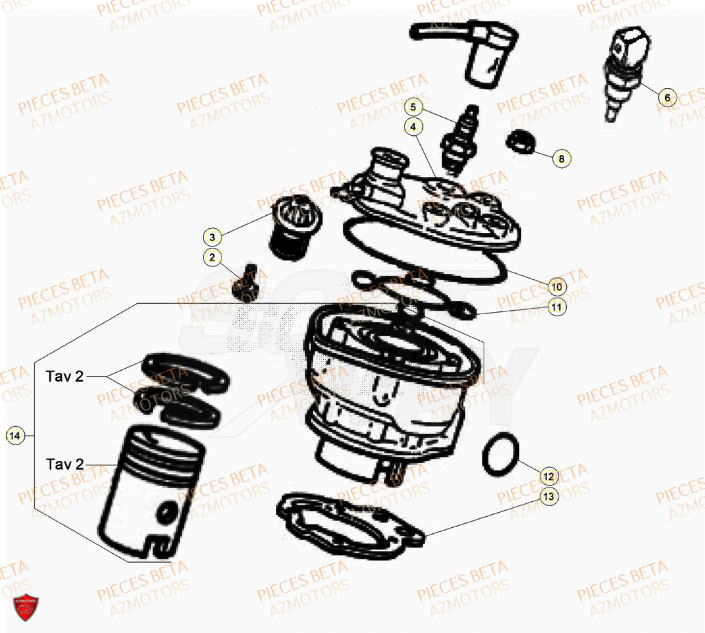 Cylindre BETA BETA Motard TRACK 2T 50 2023