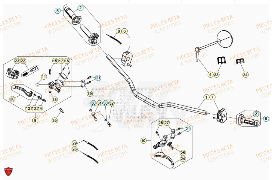 Guidon BETA BETA Motard TRACK 2T 50 2023