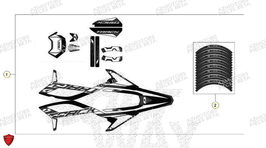 AUTOCOLLANTS BETA MOTARD TRACK BLUE 24