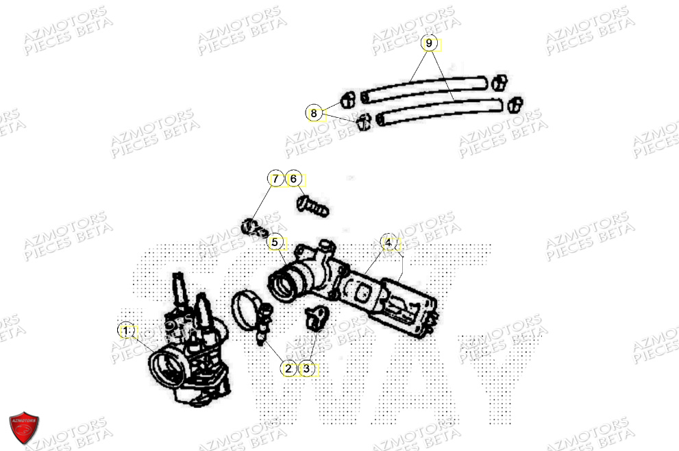 CARBURATEUR BETA MOTARD TRACK BLUE 24