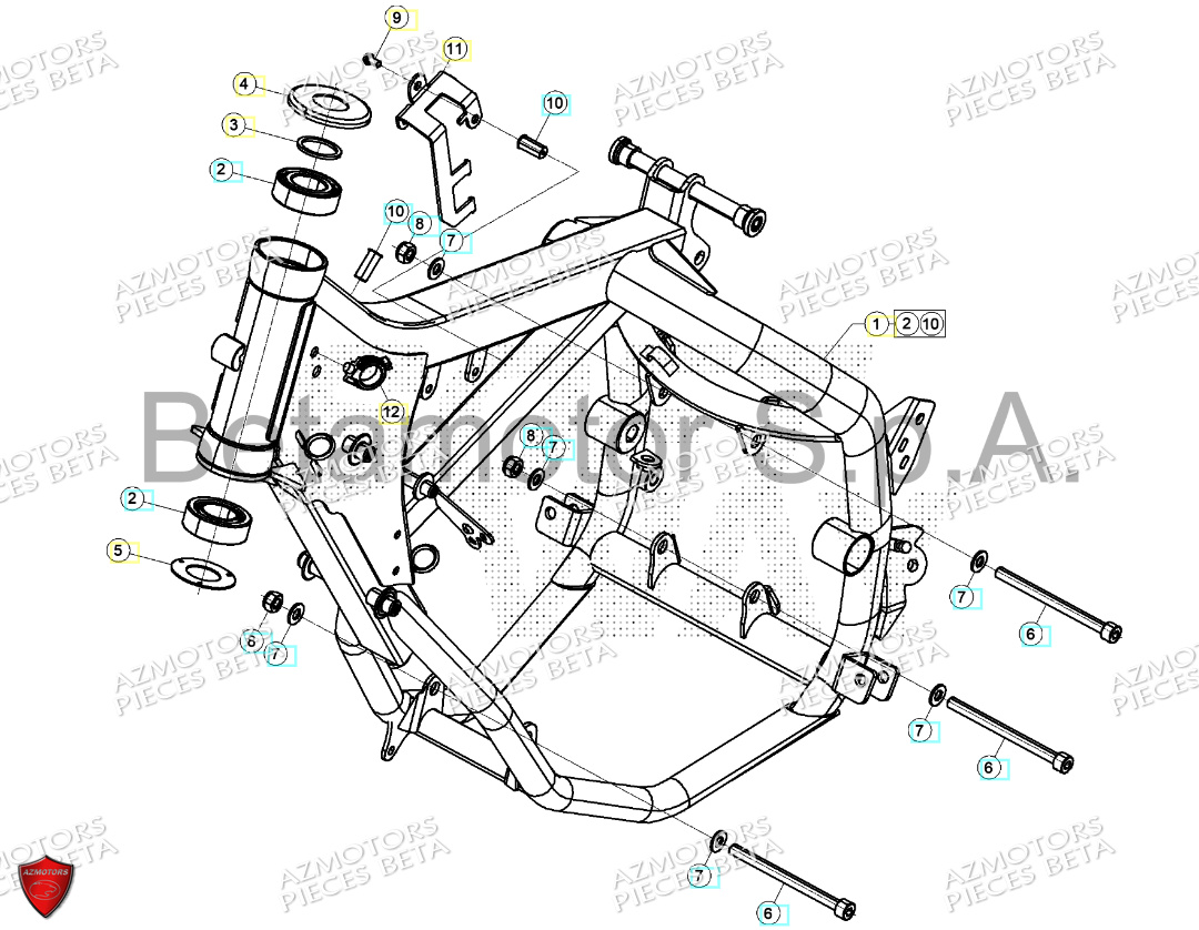 Chassis BETA BETA Motard TRACK BLUE 2T 50 2024
