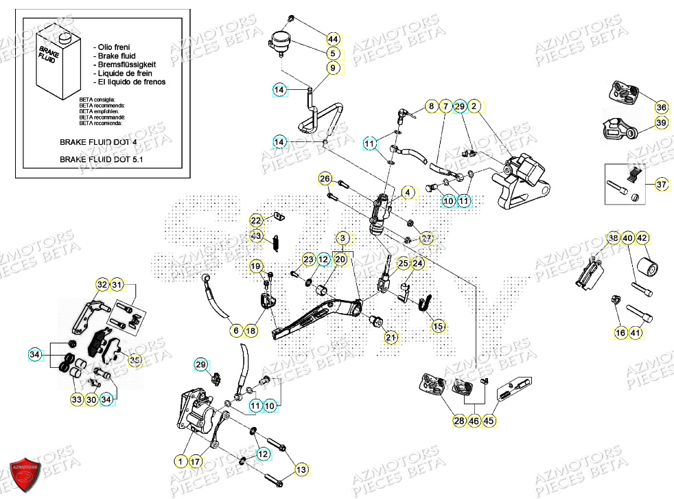 FREINS BETA MOTARD TRACK BLUE 24