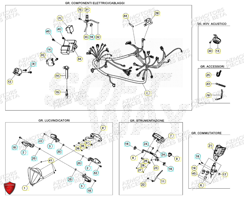 INSTALLATION ELECTRIQUE BETA MOTARD TRACK BLUE 24