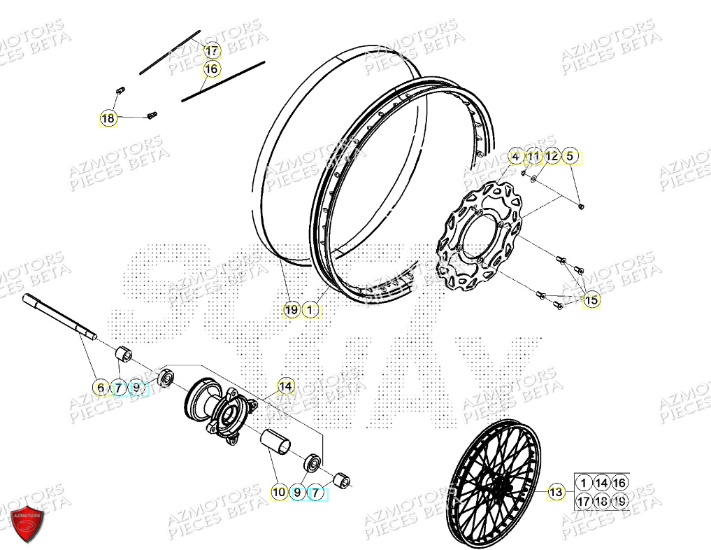 Roue Avant BETA BETA Motard TRACK BLUE 2T 50 2024
