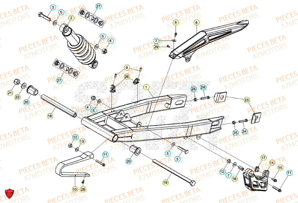 Bras Oscillant BETA BETA Motard X GREY 2T 50 2024
