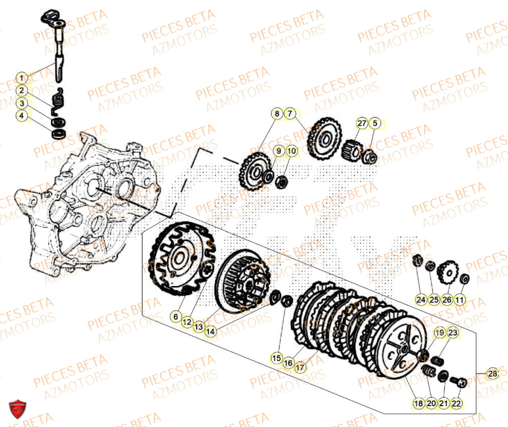 Embrayage BETA BETA Motard X GREY 2T 50 2024
