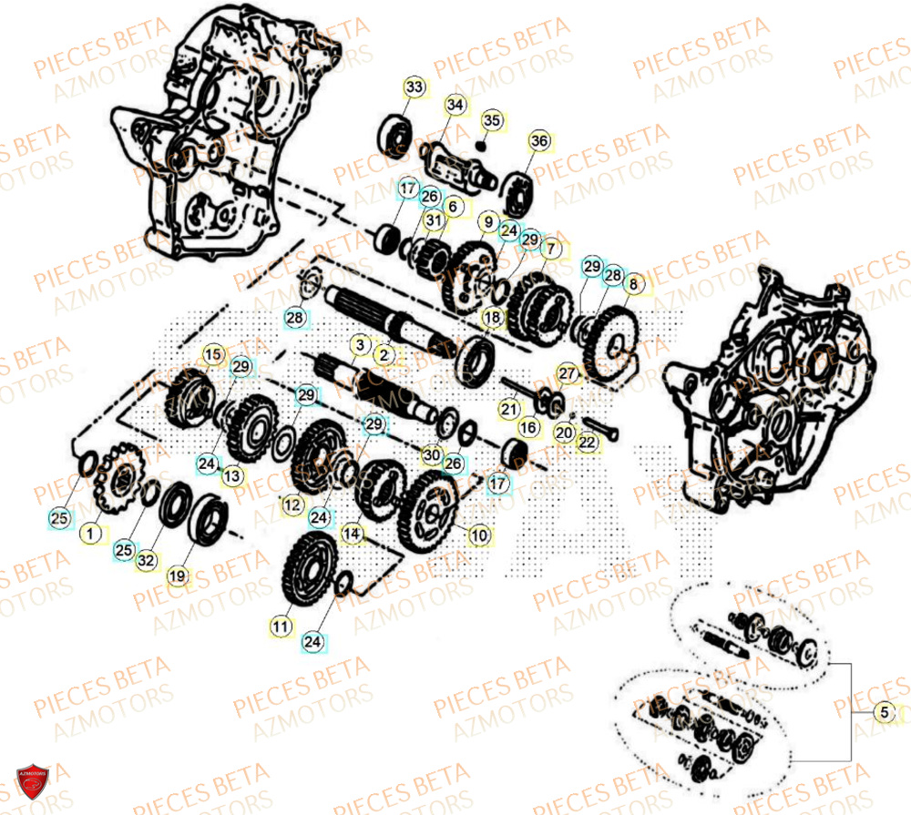 Transmission BETA BETA Motard X GREY 2T 50 2024
