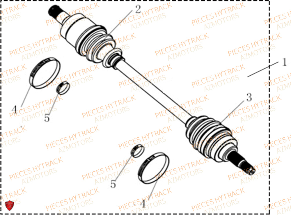 Cardan Arriere Droit HYTRACK Pièces Hytrack MP4-8 ELECTRIQUE