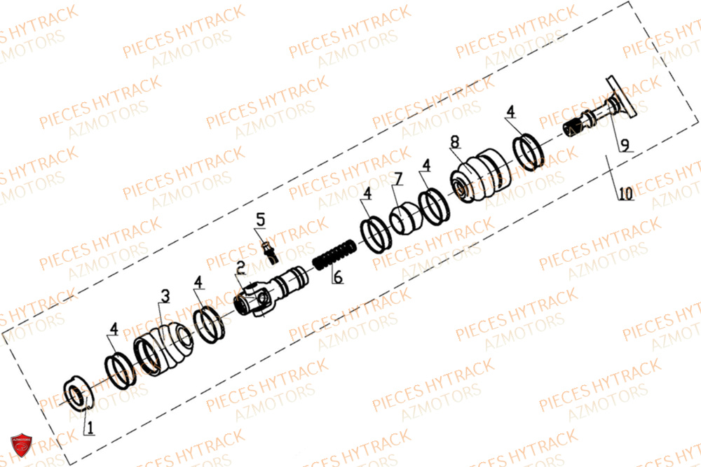 Cardan Avant HYTRACK Pièces Hytrack MP4-8 ELECTRIQUE