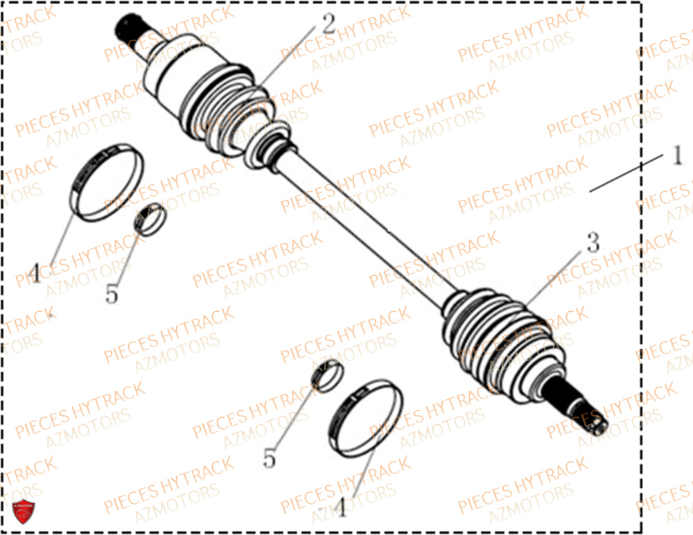 CARDAN AVANT DROIT HYTRACK MP4 8