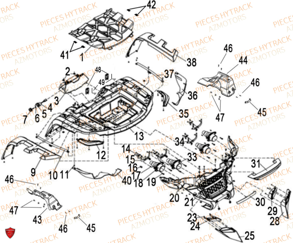 CARROSSERIE AVANT CHASSIS HYTRACK MP4 8