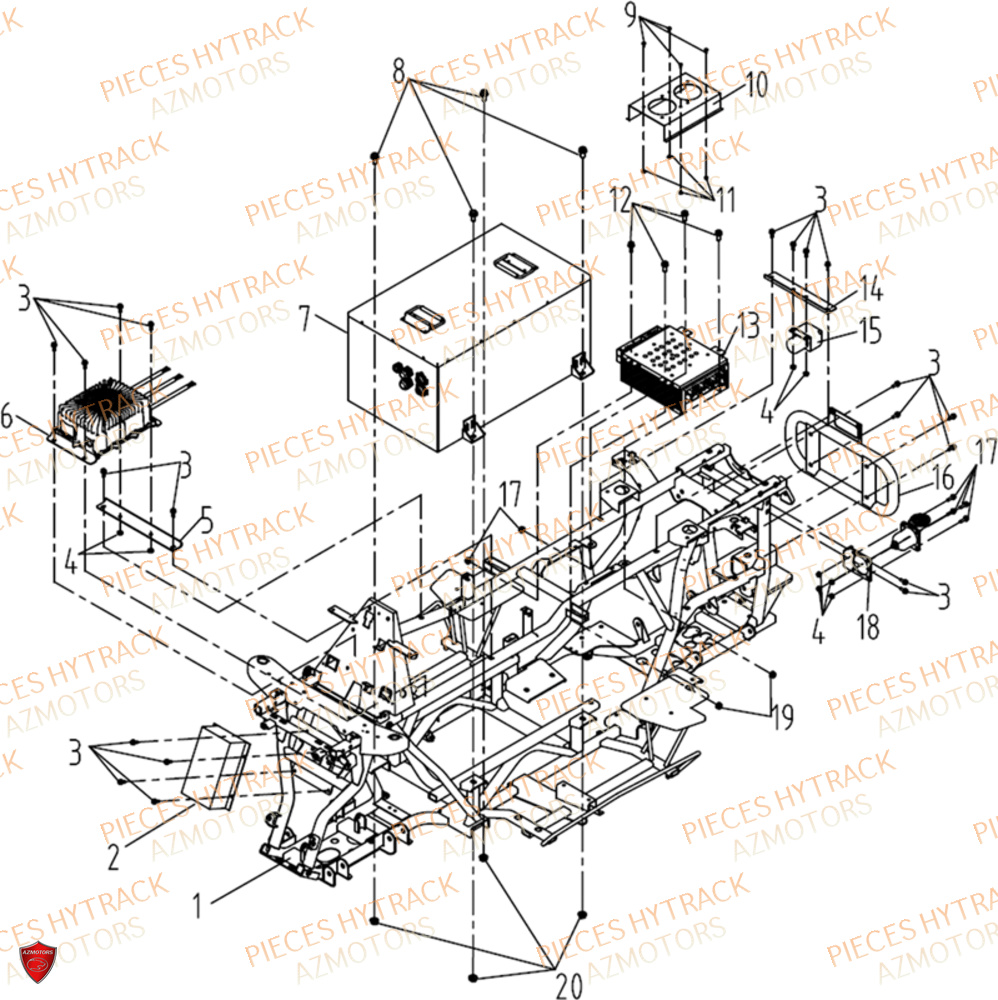 Chassis HYTRACK Pièces Hytrack MP4-8 ELECTRIQUE