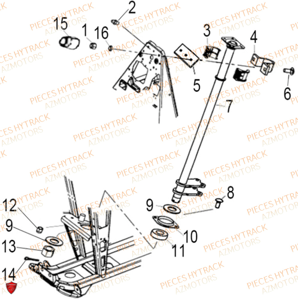 Colonne De Direction HYTRACK Pièces Hytrack MP4-8 ELECTRIQUE