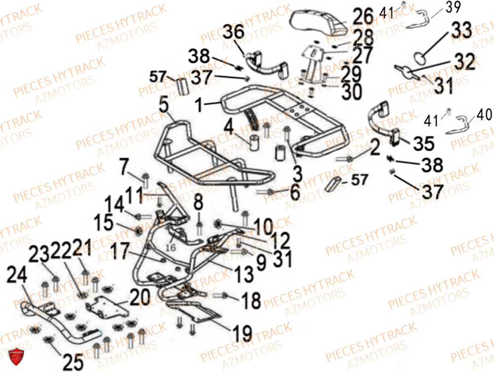 PARE CHOCS ET PORTE BAGAGES HYTRACK MP4 8