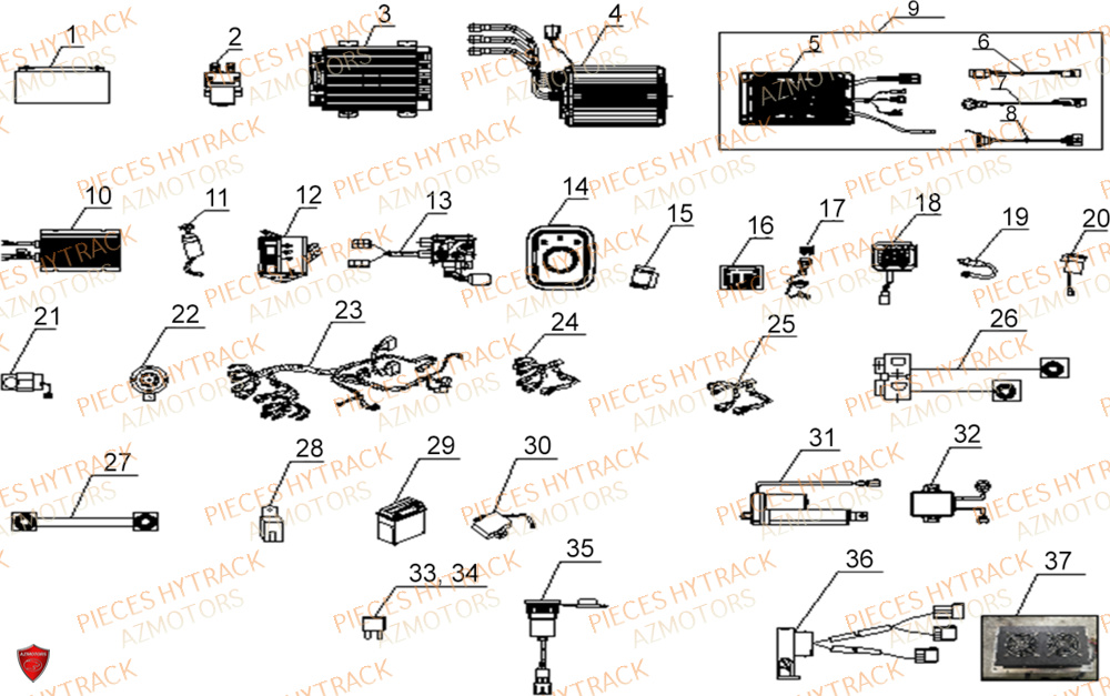 SYSTEME ELECTRIQUE HYTRACK MP4 8