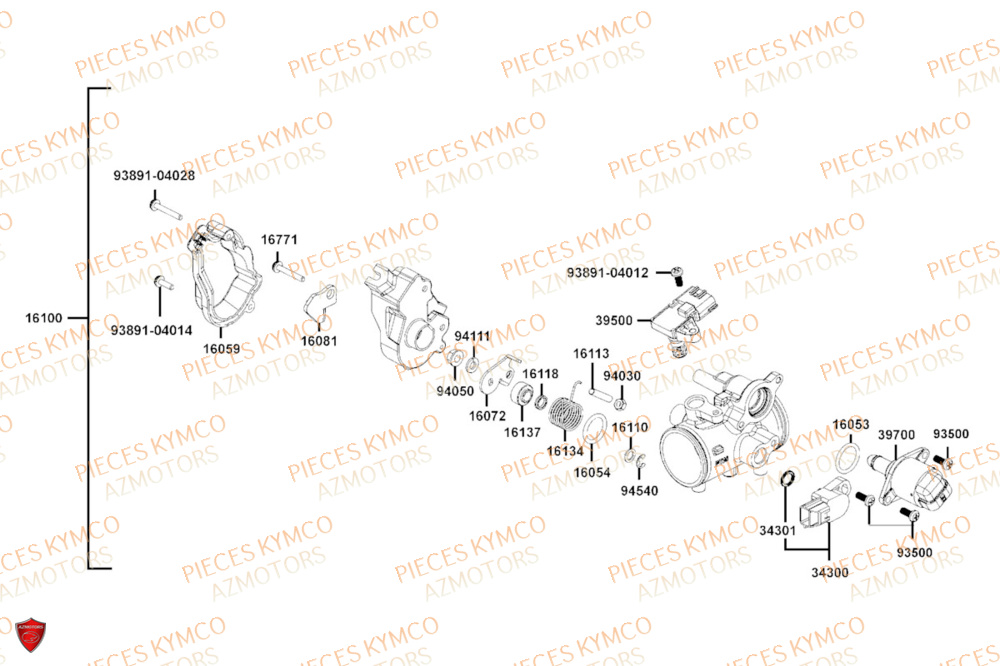 Carburation KYMCO Pièces MXU 550i IRS 4T T3B (LEA0JG)