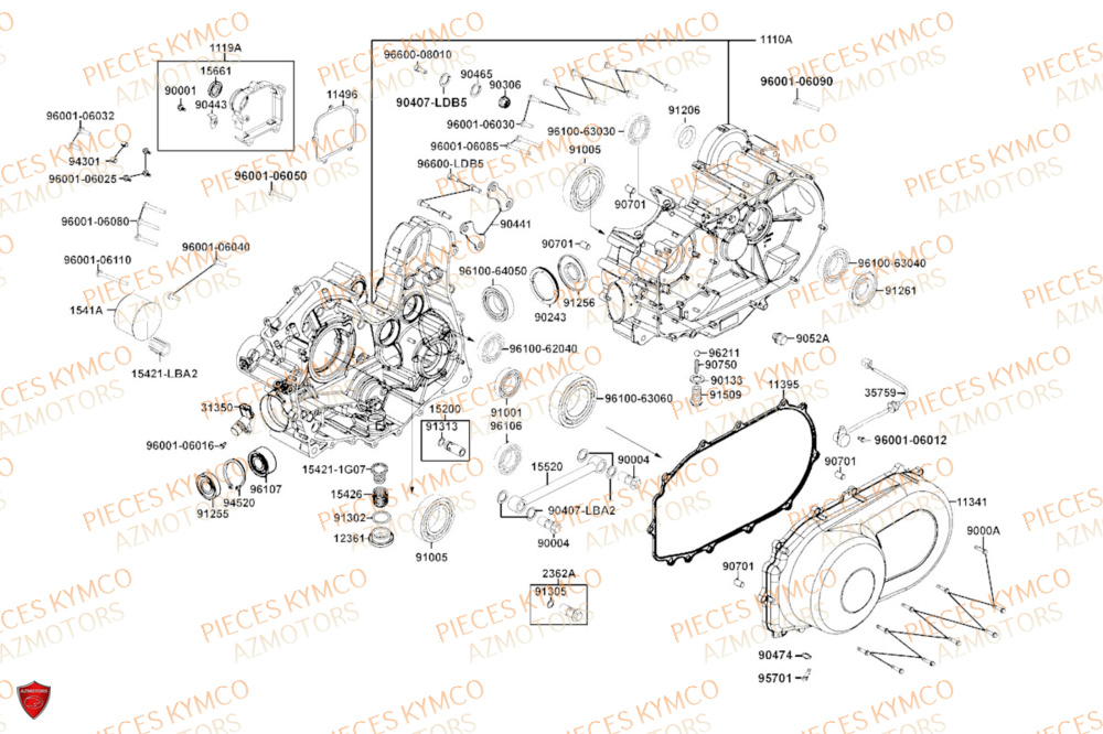 CARTER MOTEUR KYMCO MXU 550I IRS 4T T3B