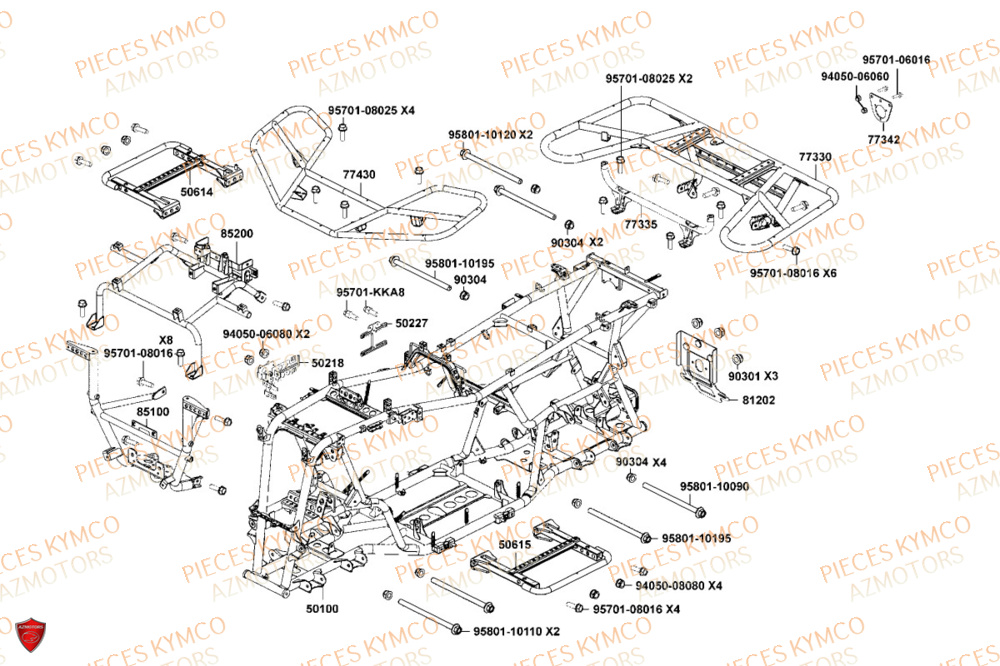 Chassis KYMCO Pièces MXU 550i IRS 4T T3B (LEA0JG)