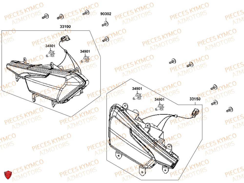 PHARES KYMCO MXU 550I IRS 4T T3B