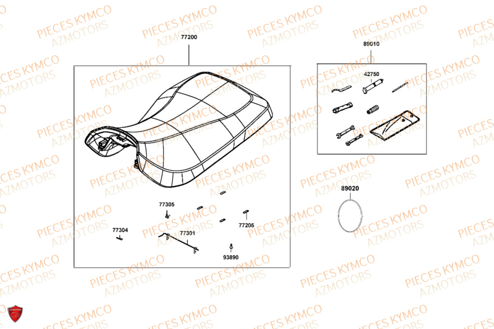 SELLE KYMCO MXU 550I IRS 4T T3B