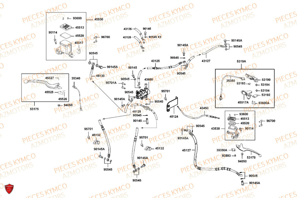 Systeme De Freins KYMCO Pièces MXU 550i IRS 4T T3B (LEA0JG)