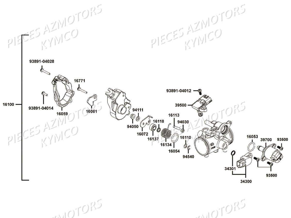 Carburation KYMCO Pièces MXU 550I IRS 4T T3B (LEA0JF)