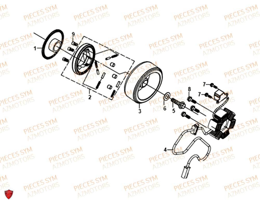 Alternateur SYM Pièces NH-T 125I - MG12B1-EU (2019)