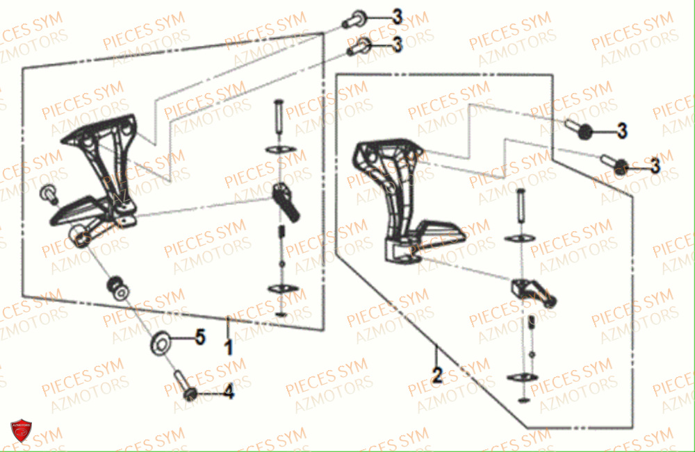 CALE PIEDS PASSAGER SYM NH T 125I