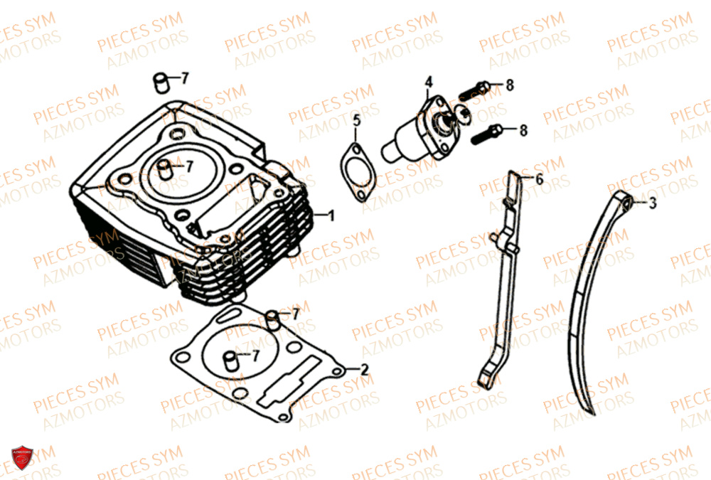 Ensemble Cylindre SYM Pièces NH-T 125I - MG12B1-EU (2019)