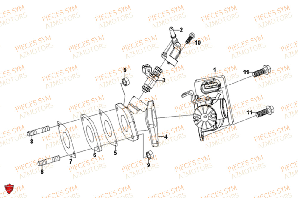 Injecteur Admission SYM Pièces NH-T 125I - MG12B1-EU (2019)