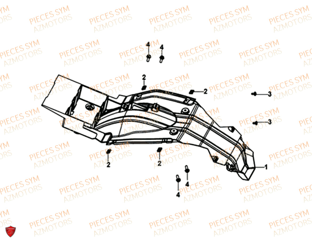 Pare Boue SYM Pièces NH-T 125I - MG12B1-EU (2019)