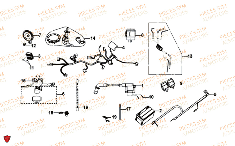 Systeme Electrique SYM Pièces NH-T 125I - MG12B1-EU (2019)